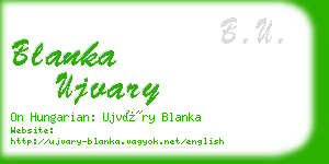 blanka ujvary business card